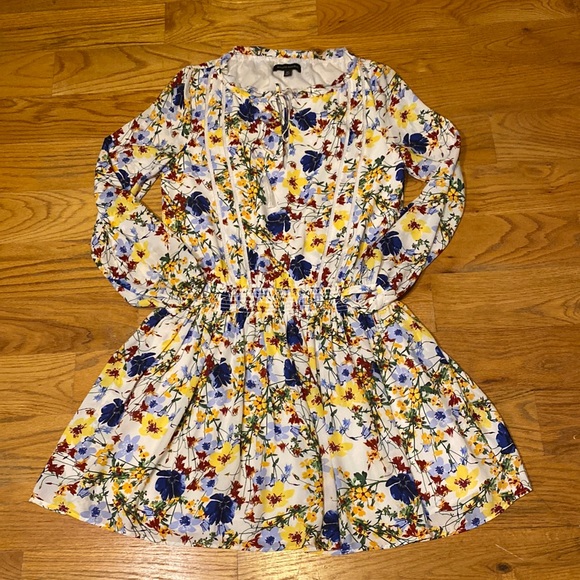 Banana Republic Multicolored XS Tie Waisted Floral Dress - Picture 2 of 12